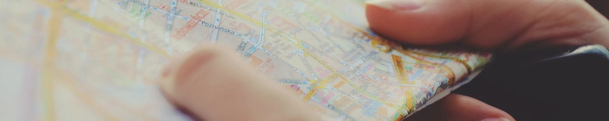 Paper map of Gallatin, TN