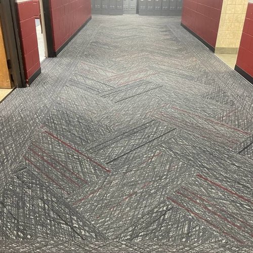 Commercial patterned carpet flooring