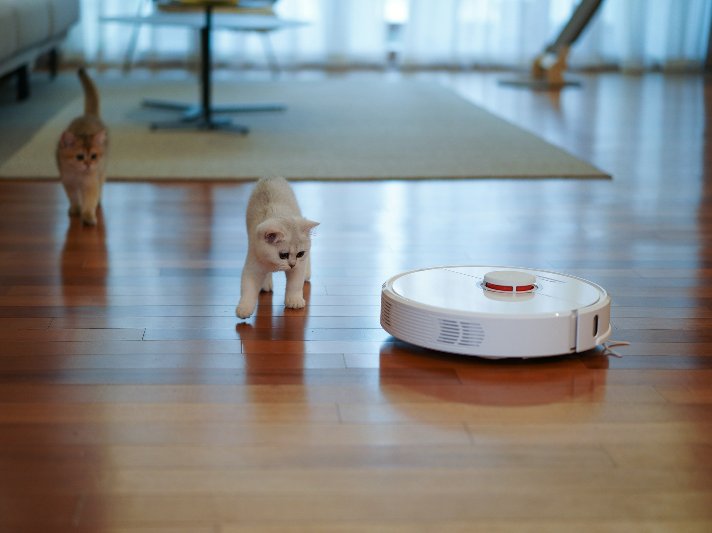 Cleaning vinyl plank flooring with a robot vacuum